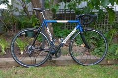 bike has just been freshened with full Campag Chorus 11 speed, and Shamal wheels. 1st race last week in the updated configuration.